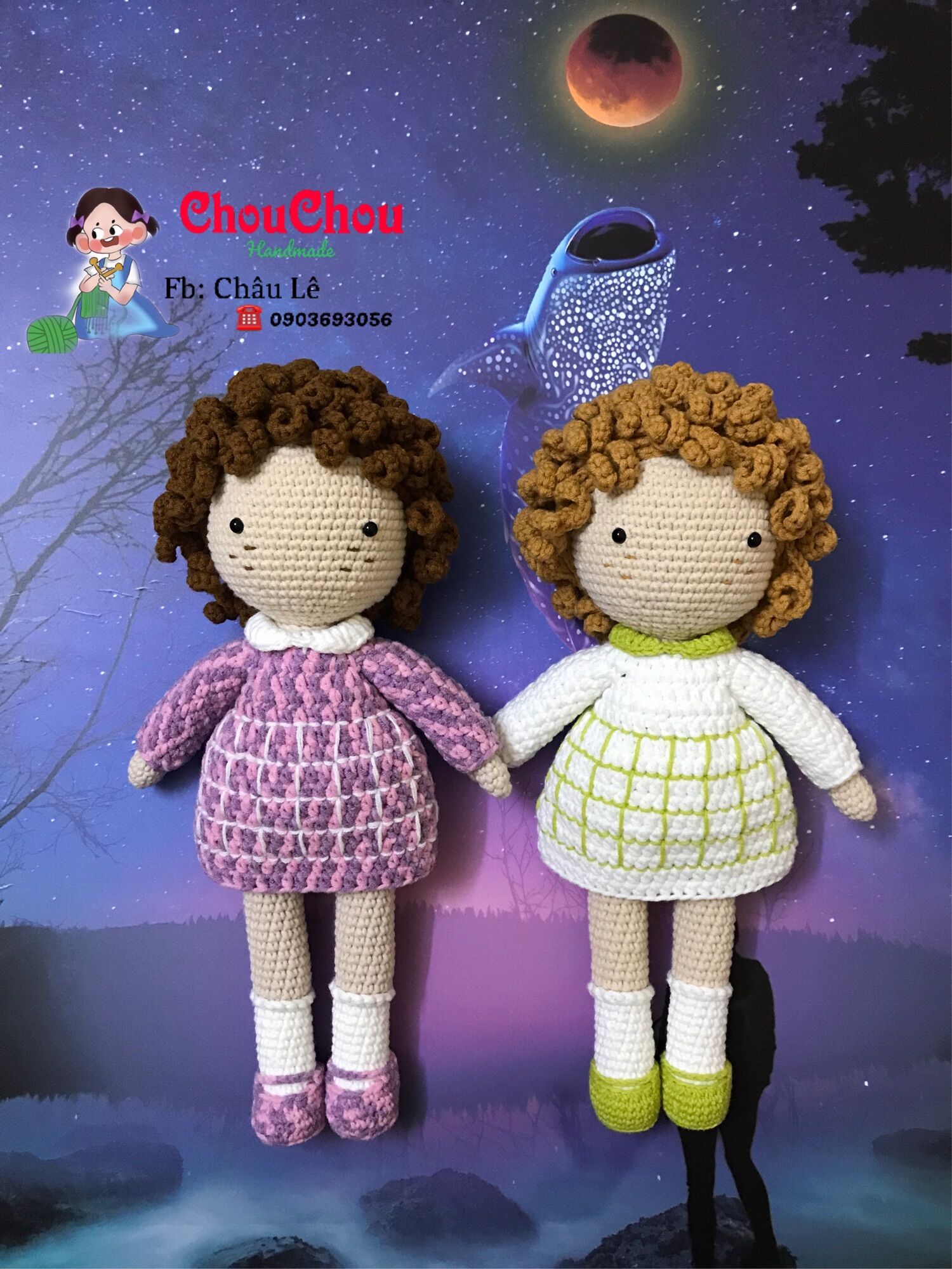 [HCM]Búp bê len nhồi bông handmade