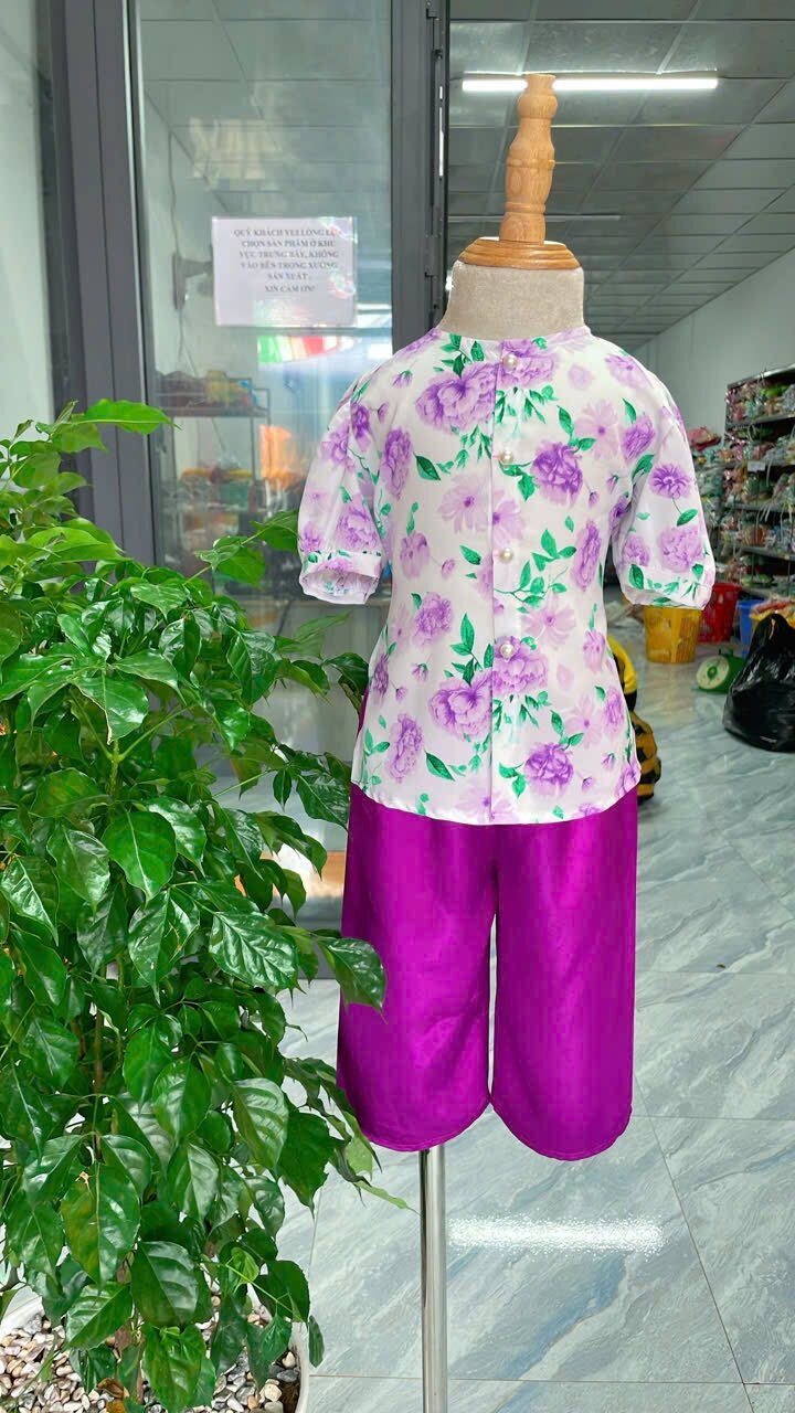 Bà ba cho bé gái lụa mango size từ 6-38kg
