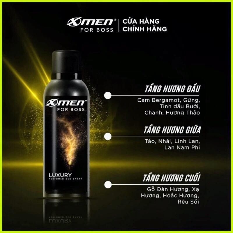 Xịt khử mùi cơ thể Xmen 150ml