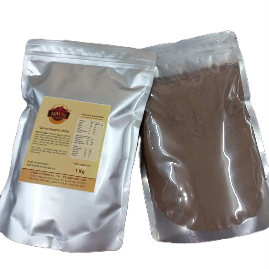 Bột ca cao nguyên chất nhập khẩu Indonesia túi 1kg