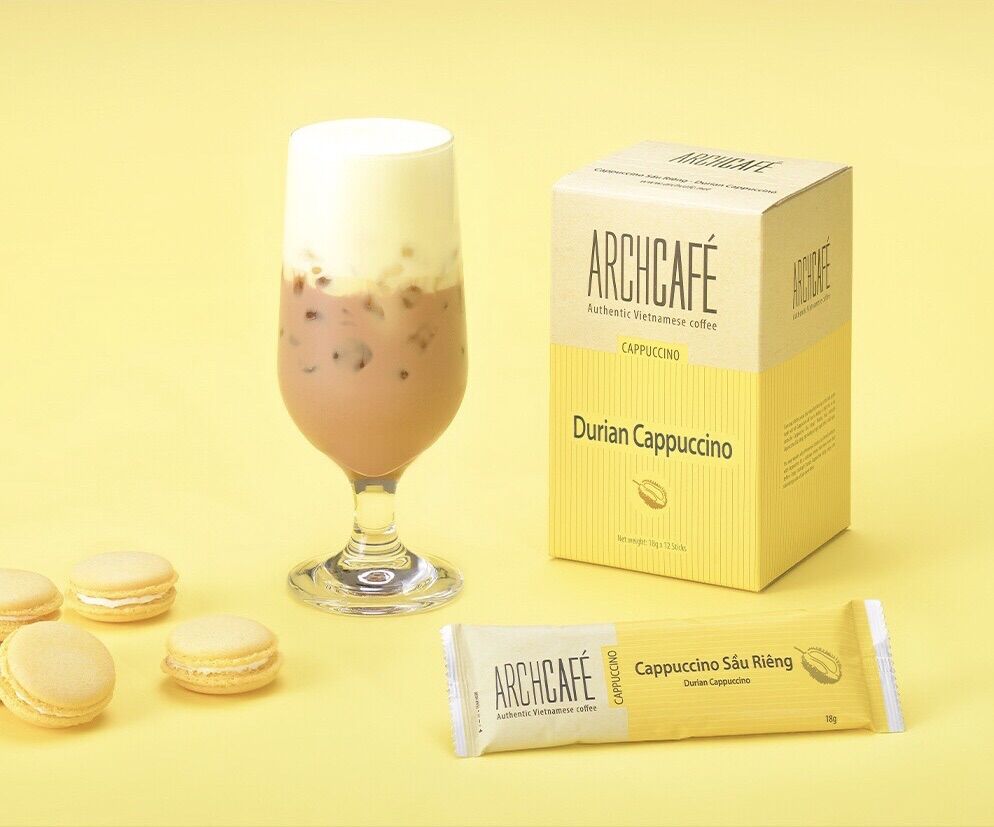 Cà Phê Hoà Tan Cappuccino Sầu Riêng ARCHCAFE (12 Gói x 18.5G)