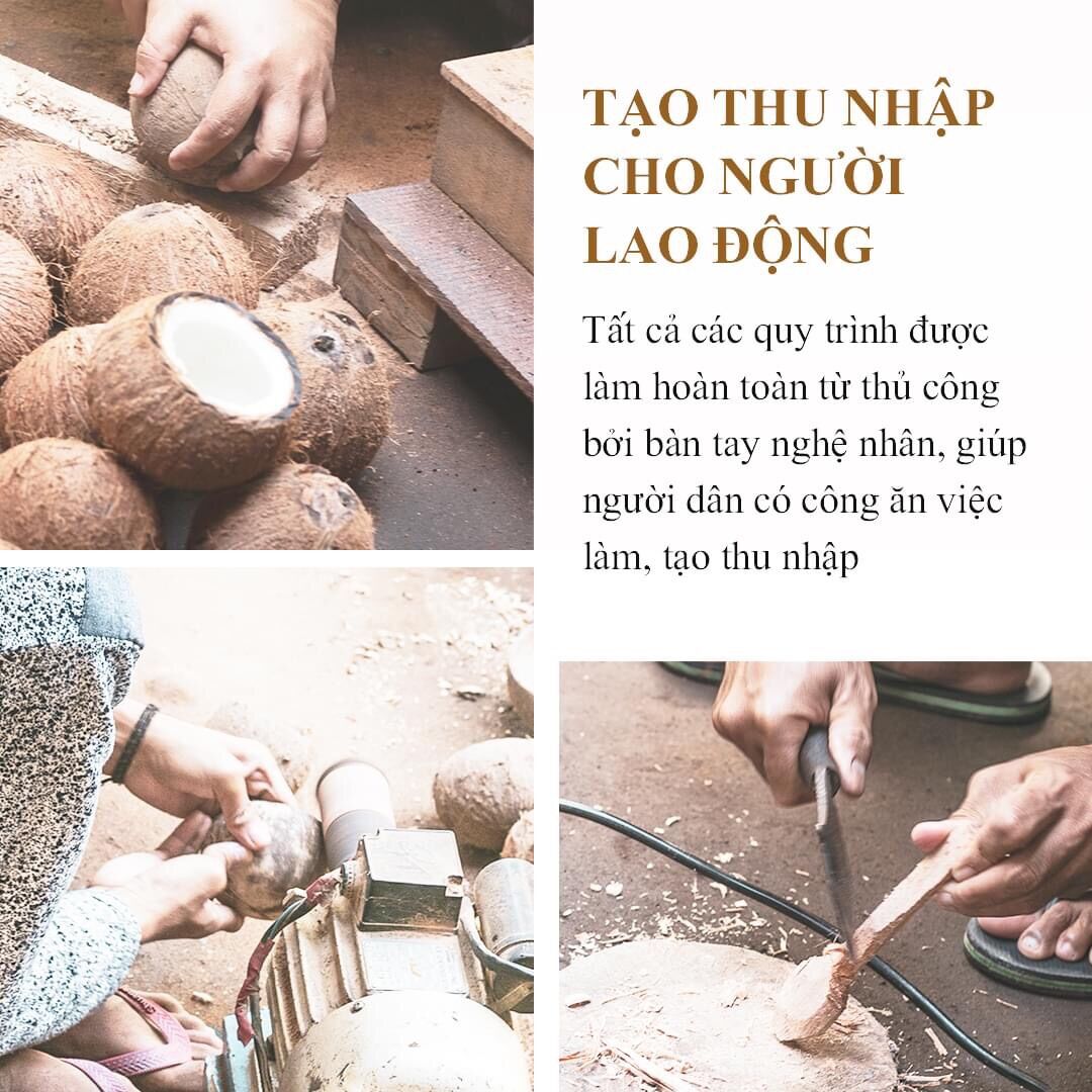 Gáo dừa kèm muỗng Olaben Nutrition
