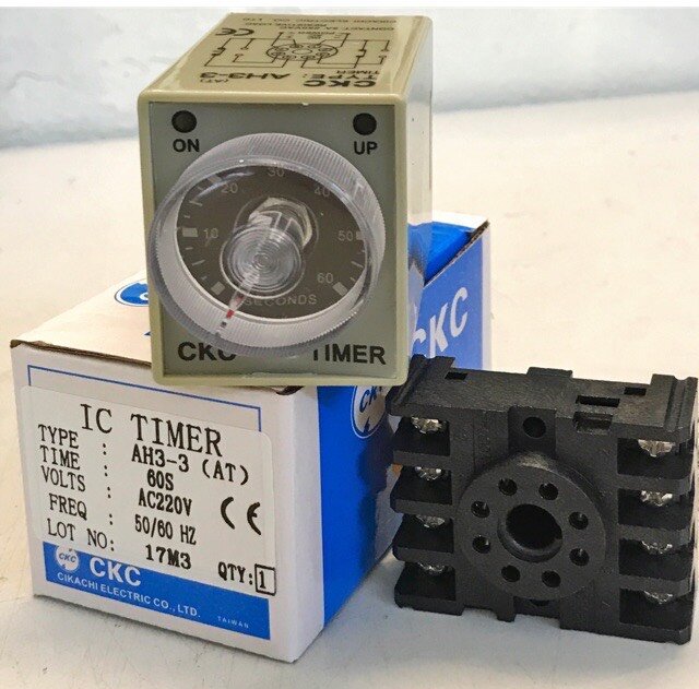 Rơ le thời gian ah3-3 ckcagnl/ckc-bộ timer 1s/10s/30s/60s