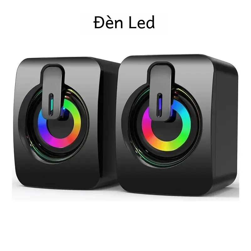 Máy tính loa pc âm thanh hộp hifi stereo microphone usb có dây caixa de som với led ánh sáng cho máy tính để bàn máy tính