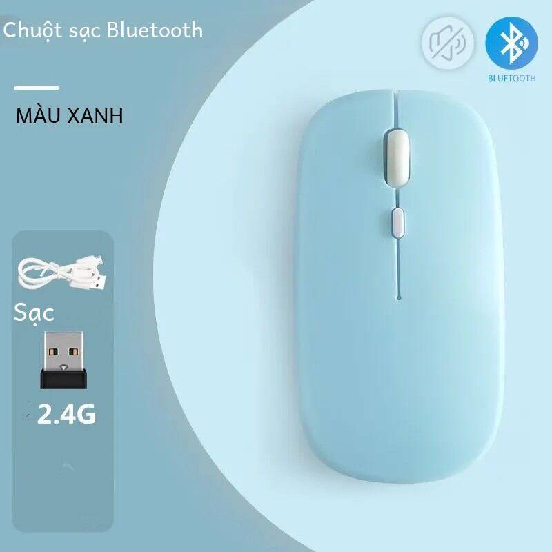Macaron Sạc Không Dây Bluetooth 2.4G USB Chuột Cho Android Windows Máy Tính Bảng Laptop Notebook PC Cho IPAD Di Động