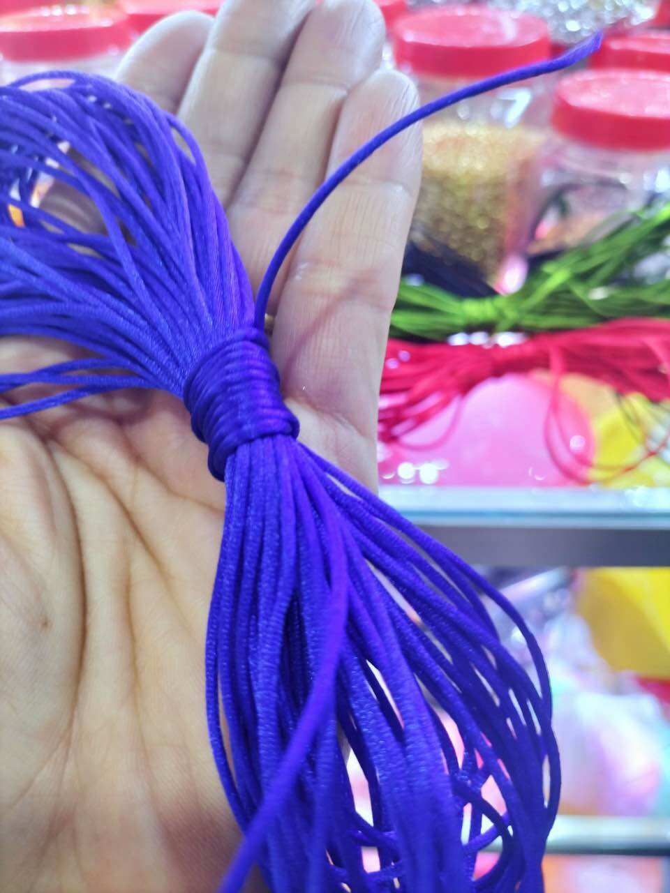 Bó 5m dây tim đan vòng chất dù bóng size 1.5mm