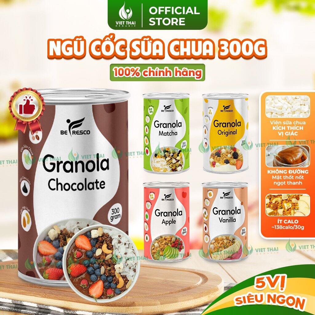 Ngũ Cốc Giảm Cân Ăn Sáng Ăn Kiêng Vị Hoa Quả Trái Cây Mix Sữa Chua Sấy Khô Siêu Ngon (300G) - Việt Thái Organic