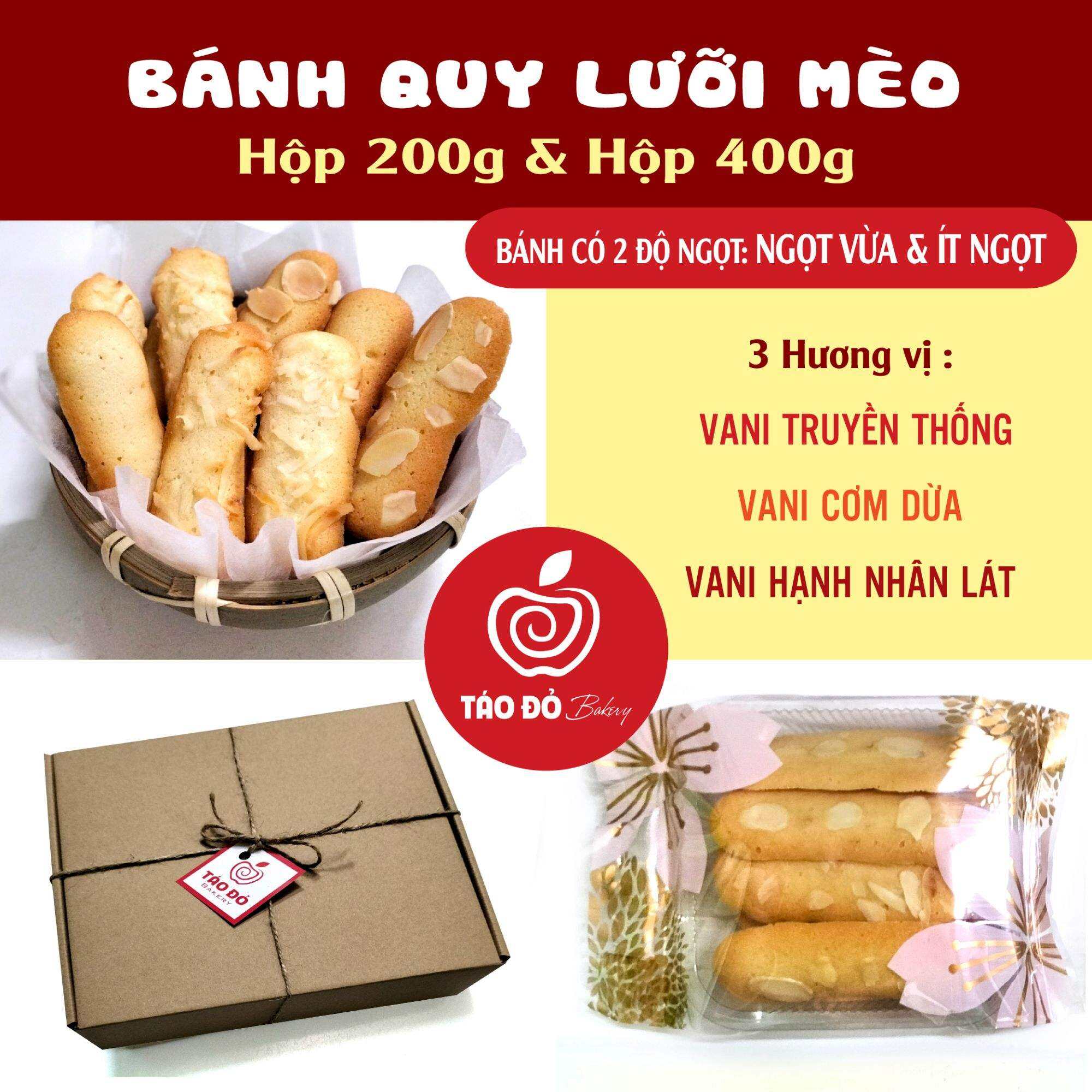Bánh Quy Lưỡi Mèo - Hộp 400g & Hộp 200g