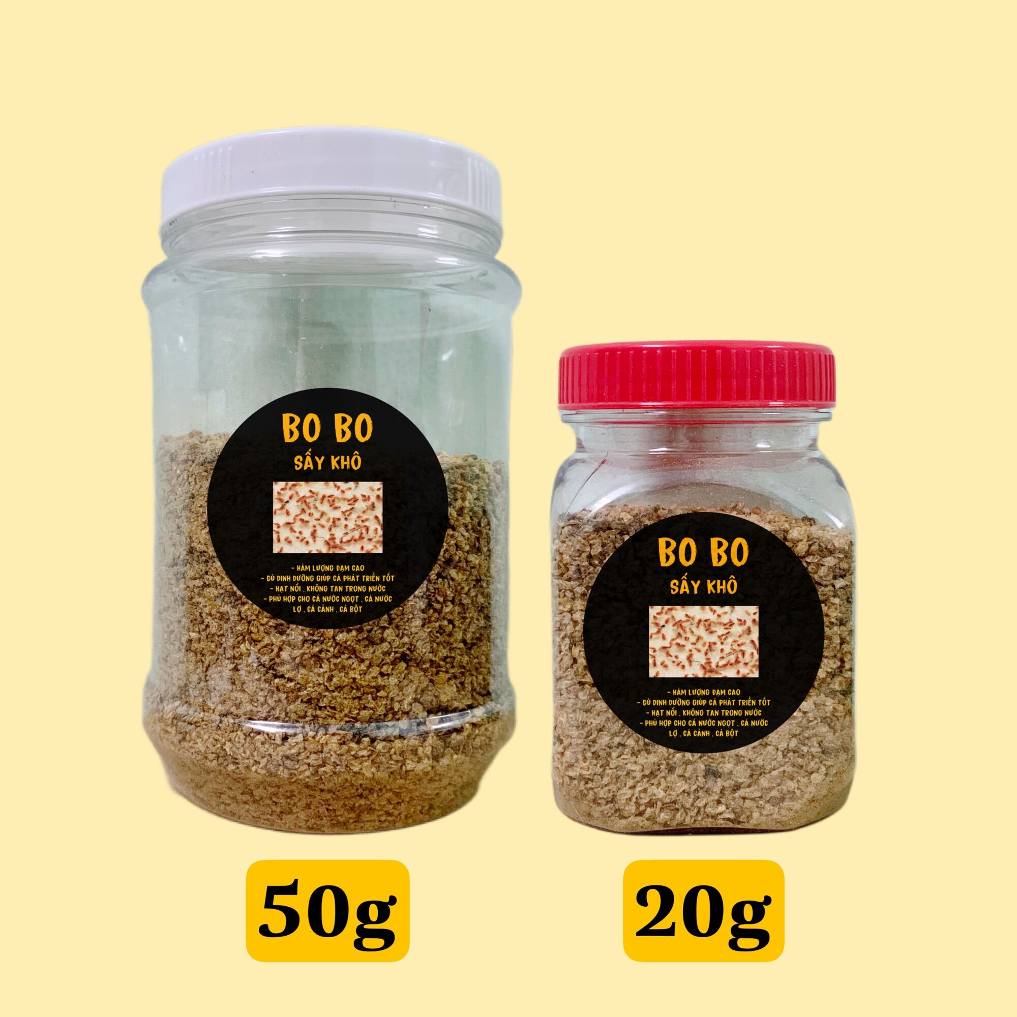 Bobo sấy khô - thức ăn dinh dưỡng cho cá tép cảnh