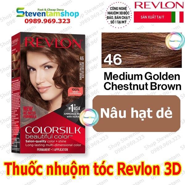 Kem nhuộm tóc Revlon số 46-màu nâu hạt dẻ.