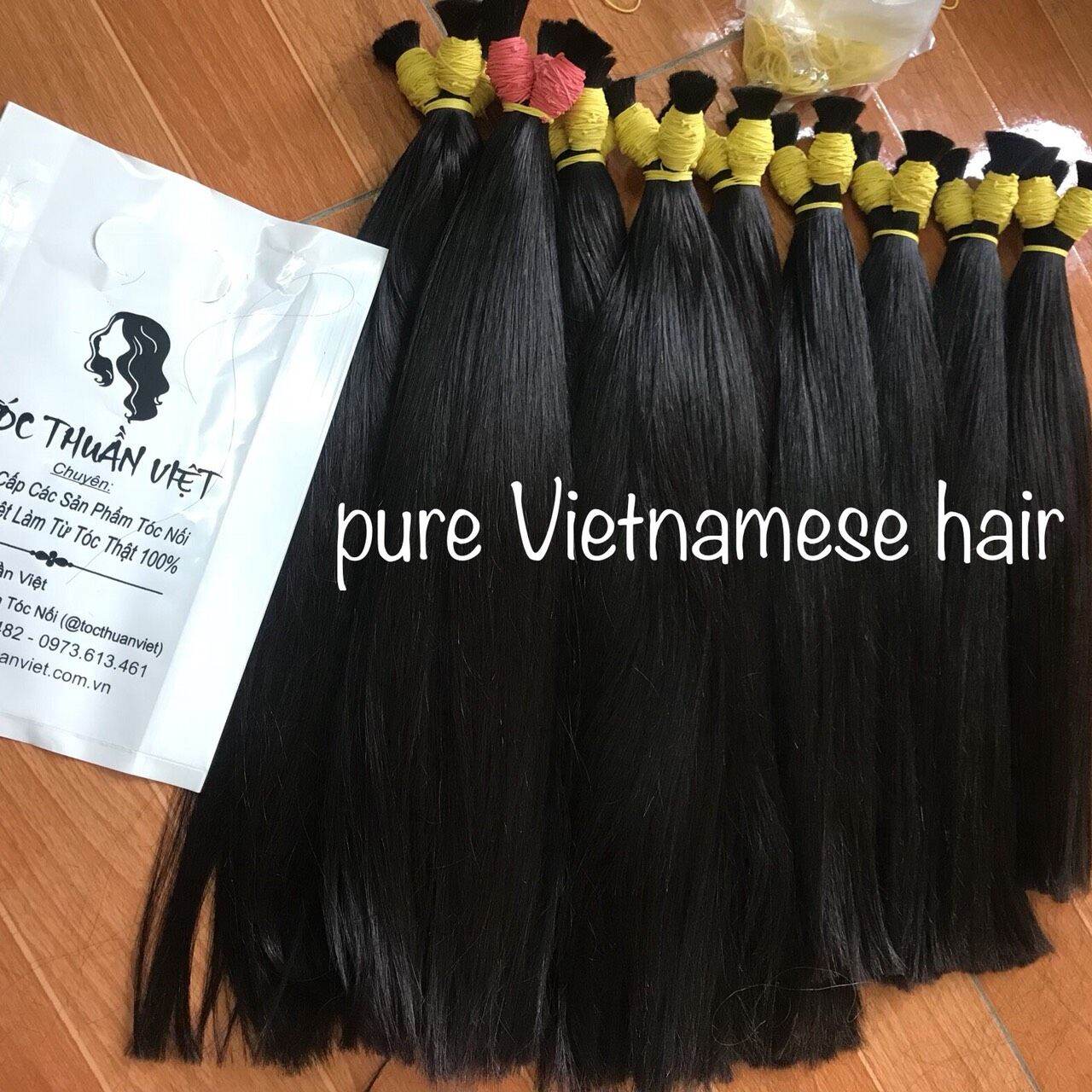 tóc nối 50cm bằng tóc thật