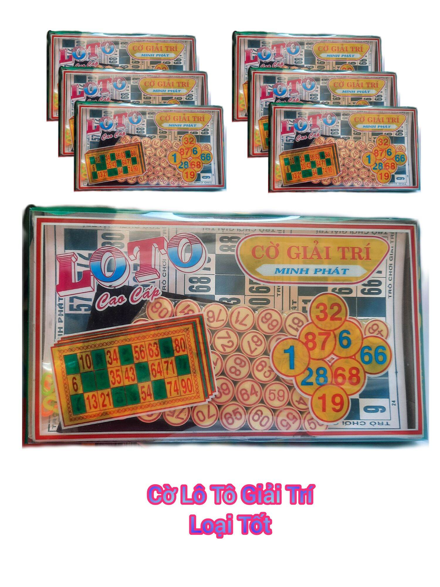 Bộ cờ Lô Tô cao cấp Minh Phát, Lê Dư, Hạnh Chương, Liên Hiệp Thành 2 mặt số quân cờ nhựa Melamine