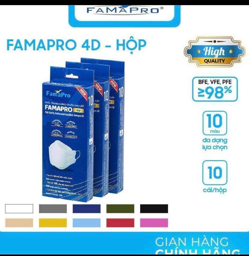 Hộp 10 cái Khẩu trang KF94 Famapro phong cách Hàn Quốc thumbnail