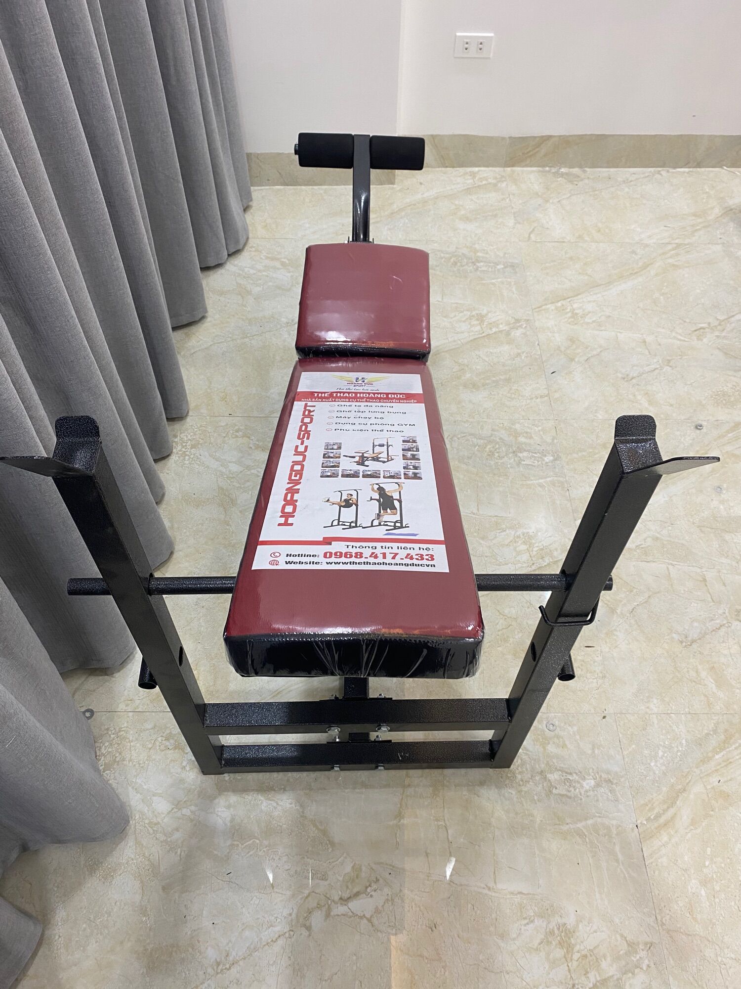 Ghế tập tạ đơn xuki HOÀNG ĐỨC không ép