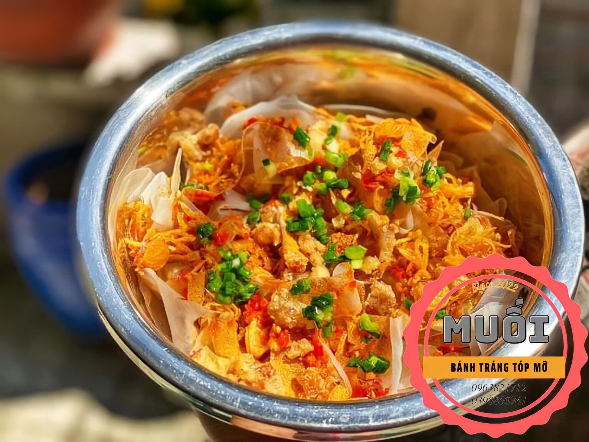 Bánh tráng phơi sương tóp mỡ x2 tóp mỡ thêm
