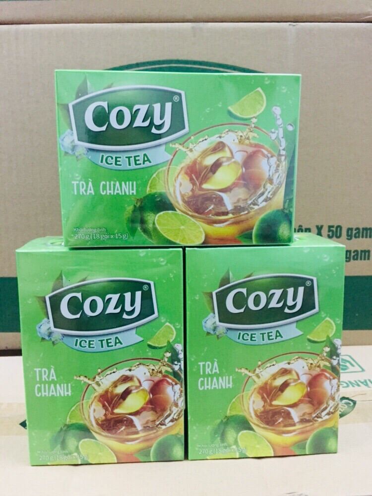 Trà Cozy Icetea Hương Chanh hộ 18 gói x 15gam