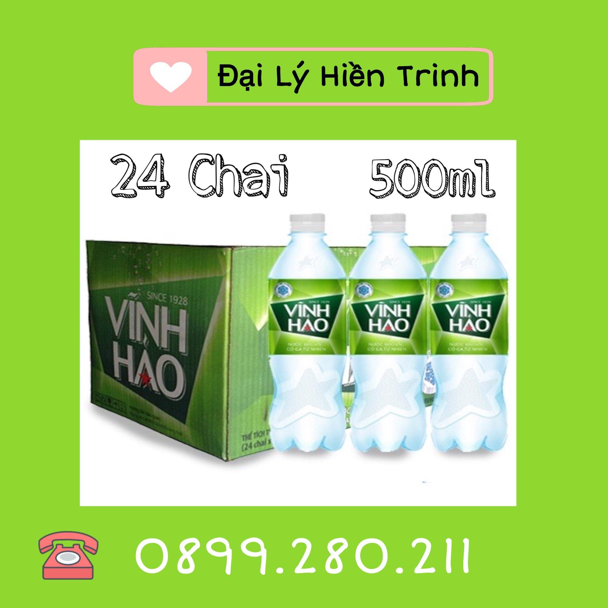 Nước Khoáng Vĩnh Hảo Có Ga 500ml (24 chai)