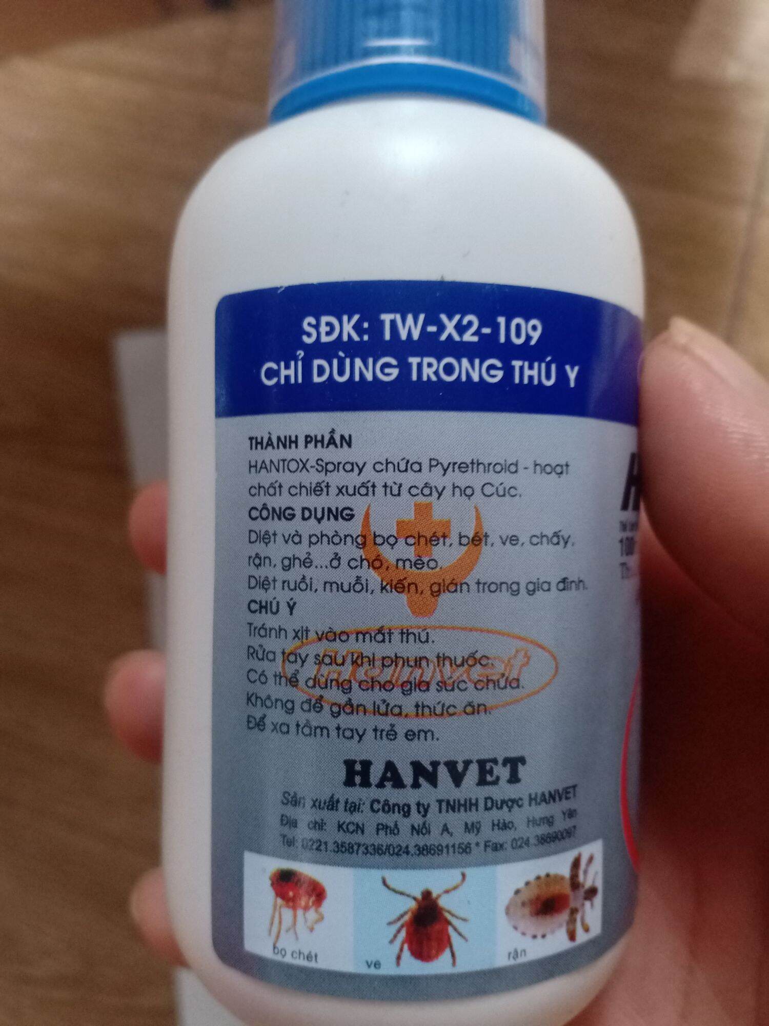 DIỆT VE, GHẺ trên chó, mèo , thú cảnh -100 ml