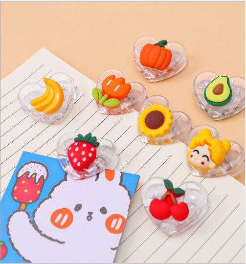 Combo 2 Kẹp giấy Trong Suốt Hình Trái Tim Dễ Thương Cute