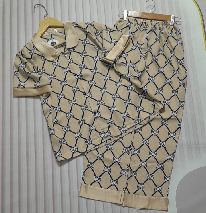 Bộ pijama lụa mango tay ngắn phom 40-60kg
