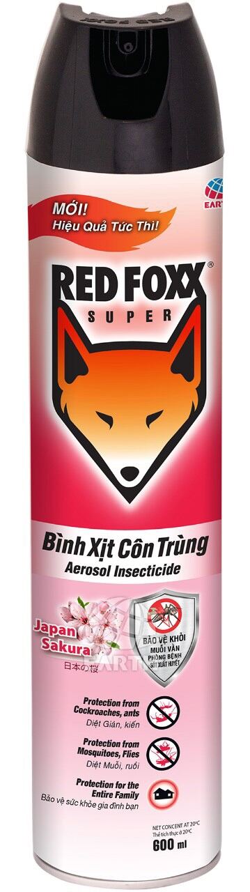 Bình xịt côn trùng RED FOXX 600ml - Hương Sakura