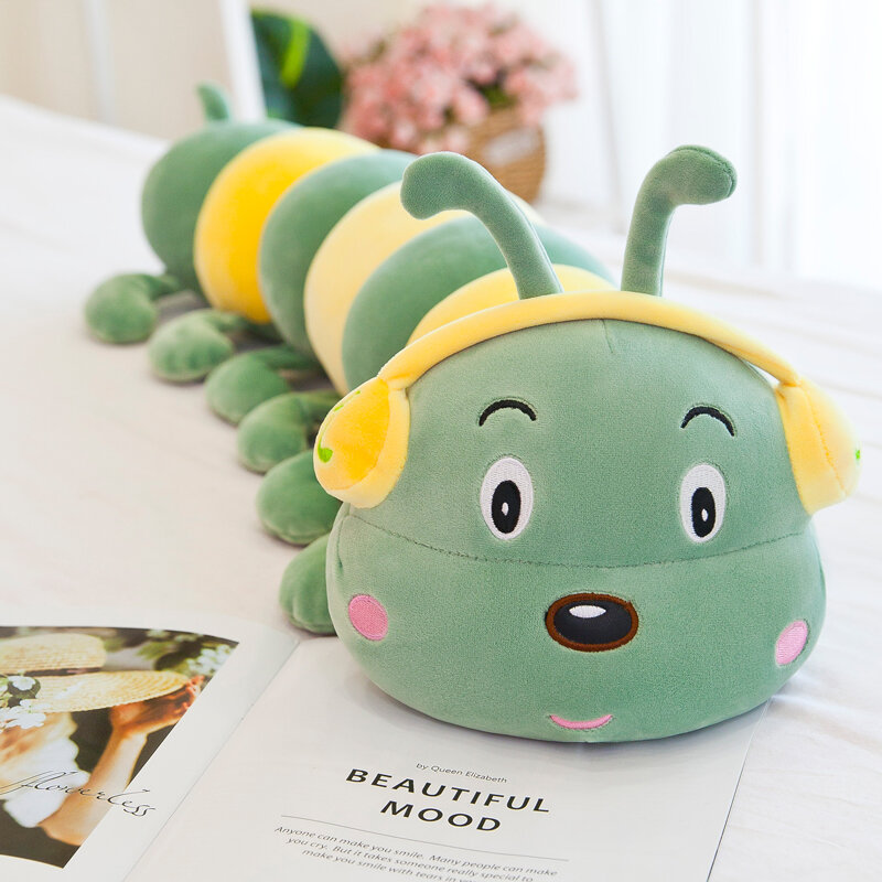 Đồ chơi nhồi bông sâu bướm dễ thương gối ôm gối dài búp bê búp bê búp bê trẻ em ngủ quà sinh nhật nữ