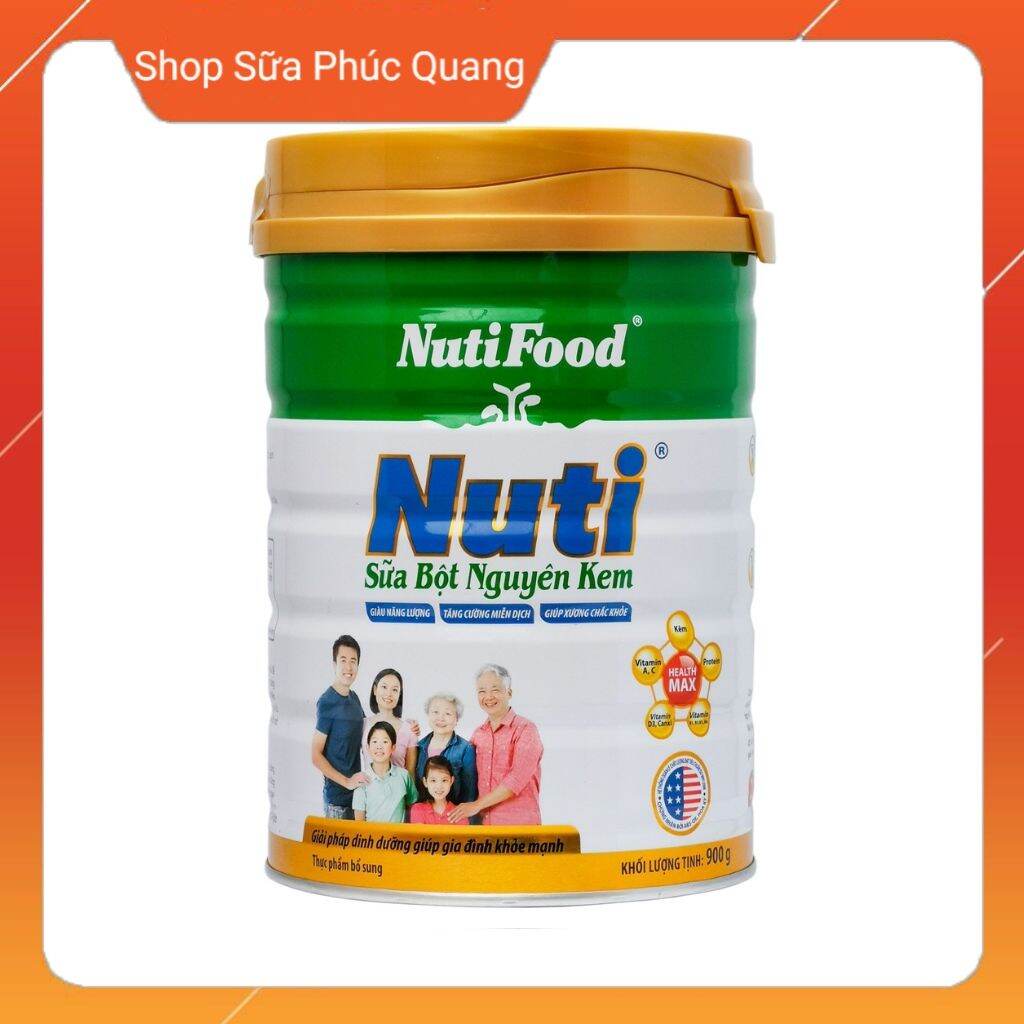 Sữa bột nguyên kem Nuti lon 900g - dùng cho cả gia đình