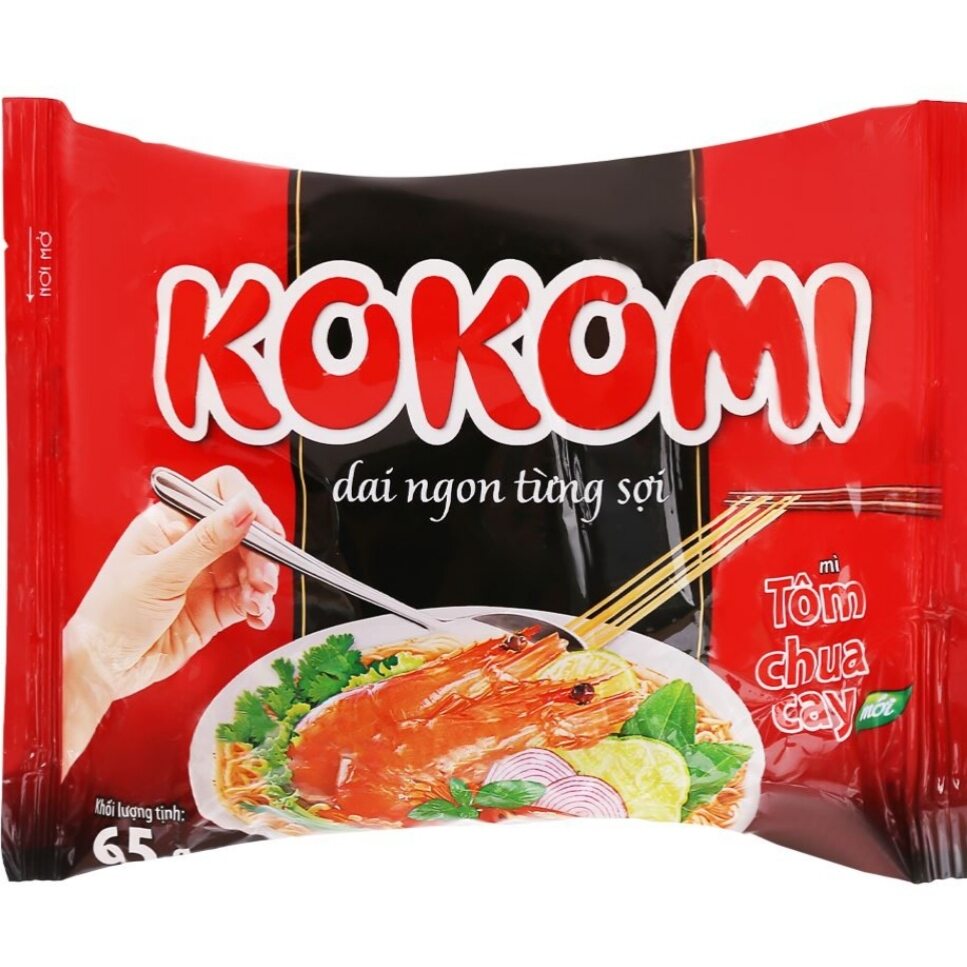 Thùng 30 gói mì tôm chua cay Kokomi 65g