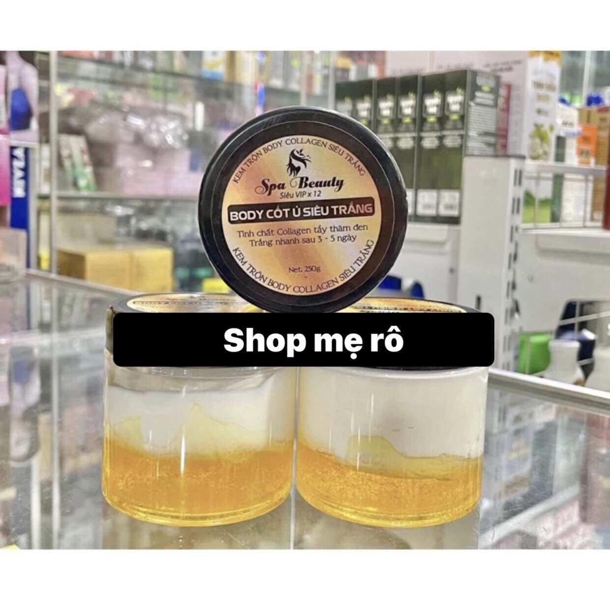 Kem body cốt ủ 2 tầng siêu trắng hủ 250gram