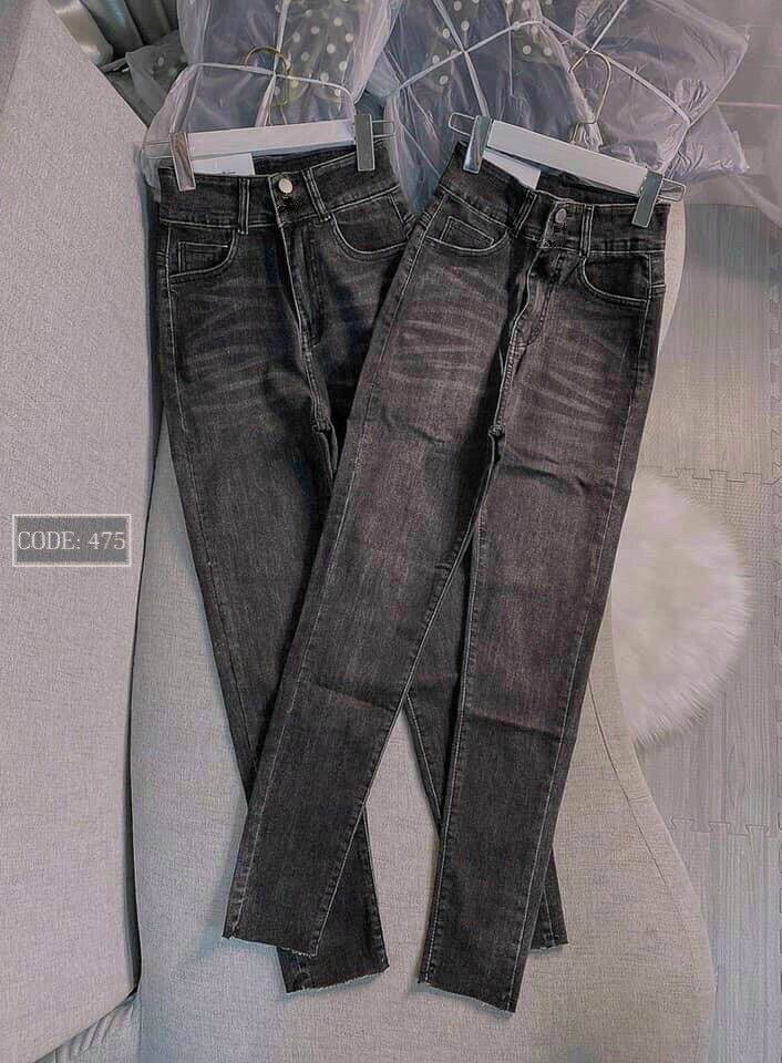 Quần jeans lưng cao co giãn tôn dáng