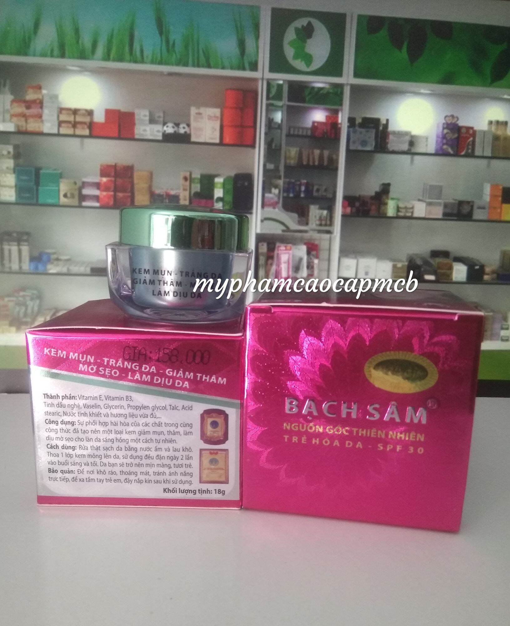 kem bạch sâm mụn thâm trắng da18g
