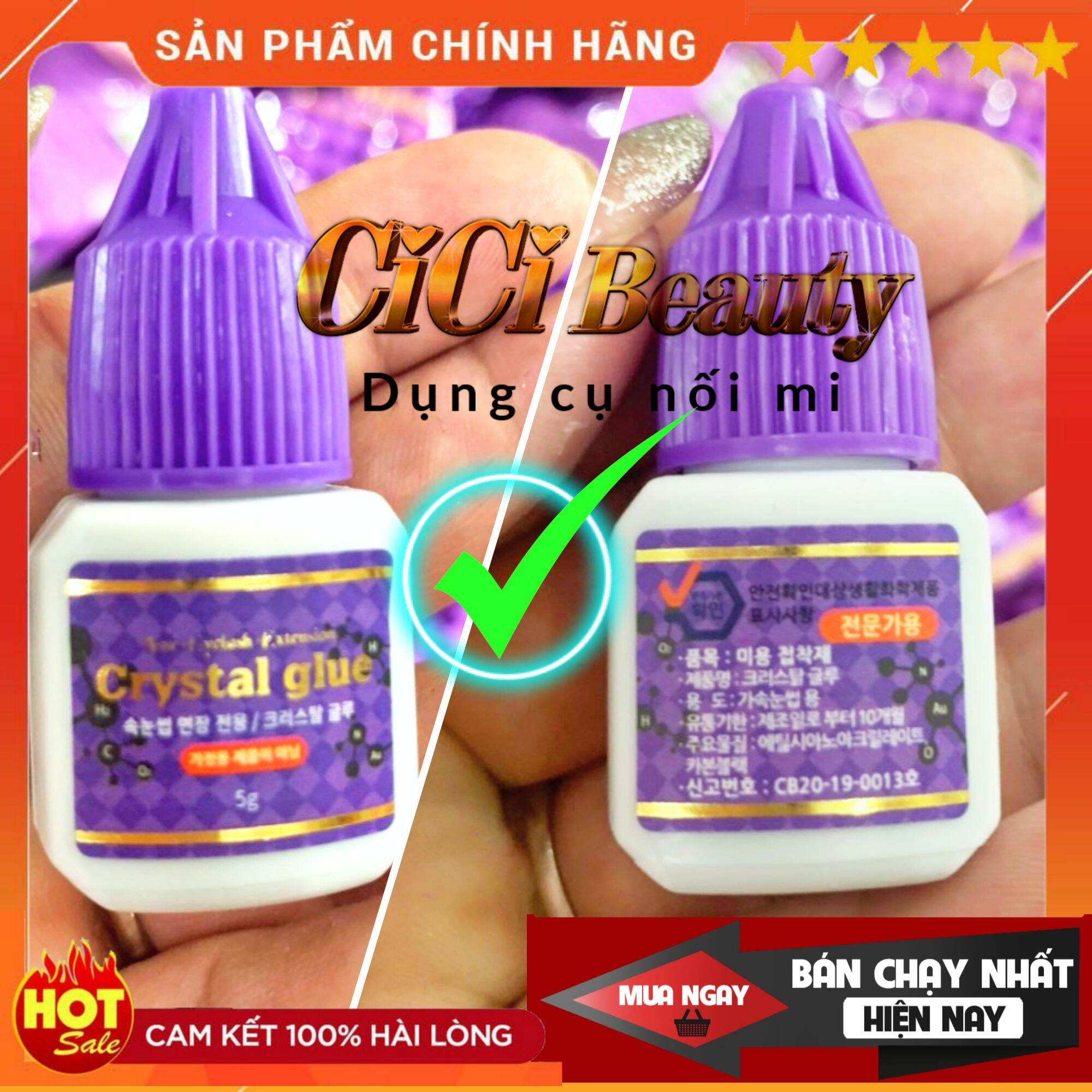 KEO NỐI MI CRYSTAL _ KEO TÍM CRYSTAL HÀN QUỐC (5ml)