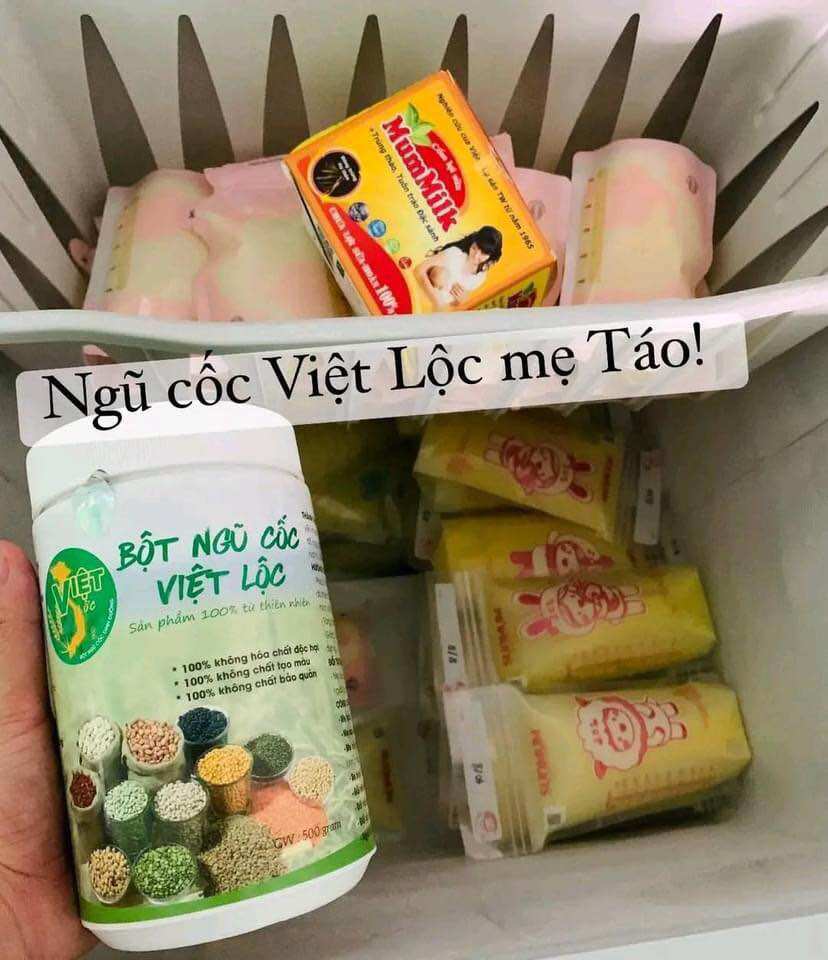 Combo lợi sữa Ngũ cốc Việt Lộc & cốm Mummilk cho mẹ sau sinh ít sữa,mất sữa