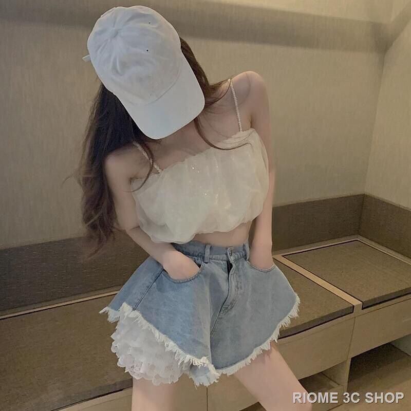 [HCM][2 món] Set Quần Short Jeans phối ren