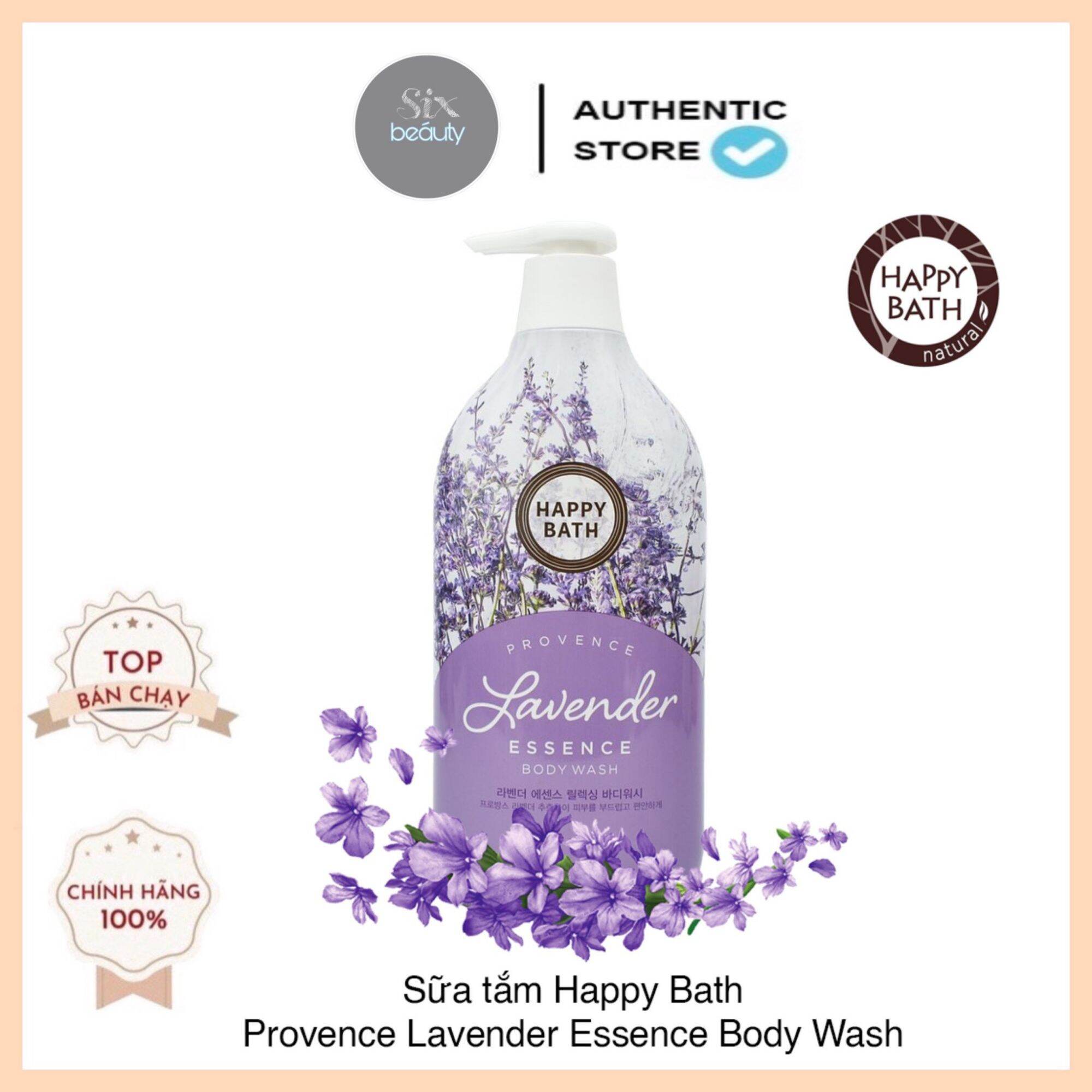 Sữa tắm happy bath lavender essence hoa oải hương 900ml hàn