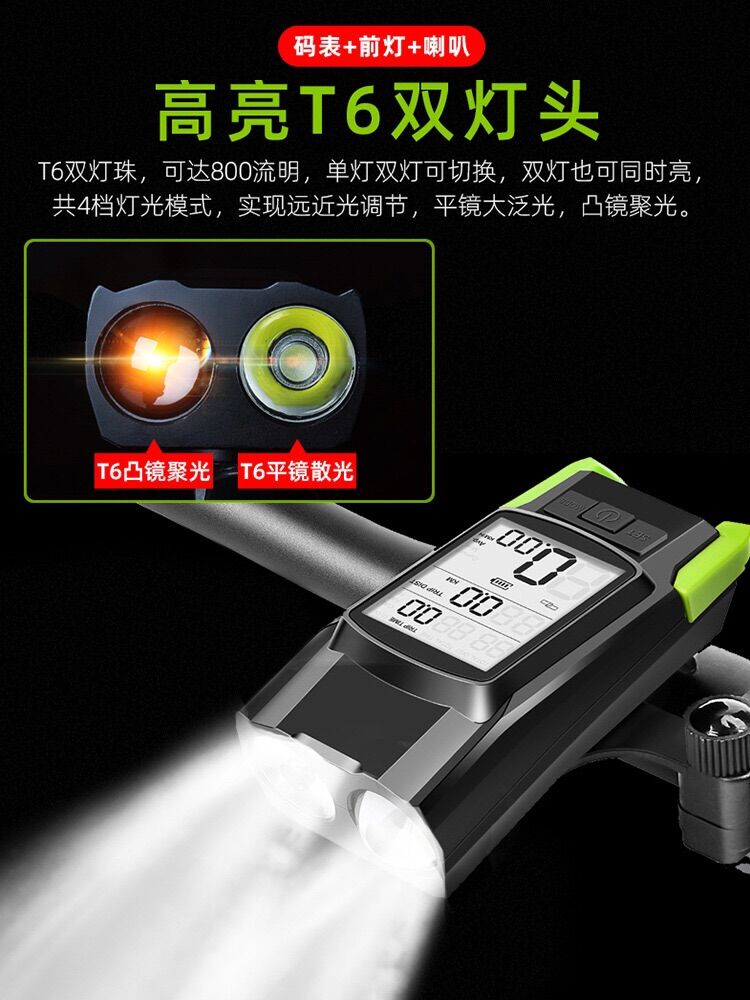 Đèn kiêm còi đồng hồ tốc độ không dây 3 in 1