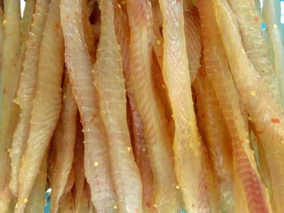 khô cá lóc phi lê xẻ sợi, không xương, không da