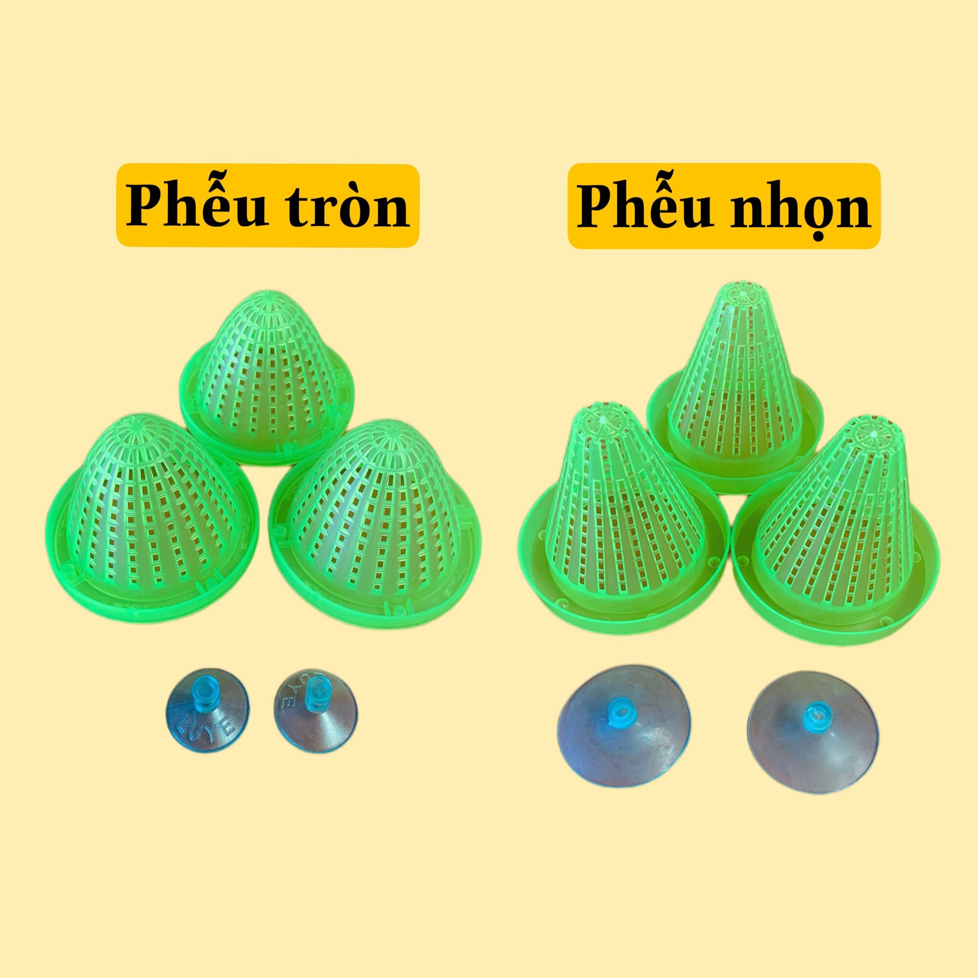 Phễu đựng giun , trùn chỉ cho cá