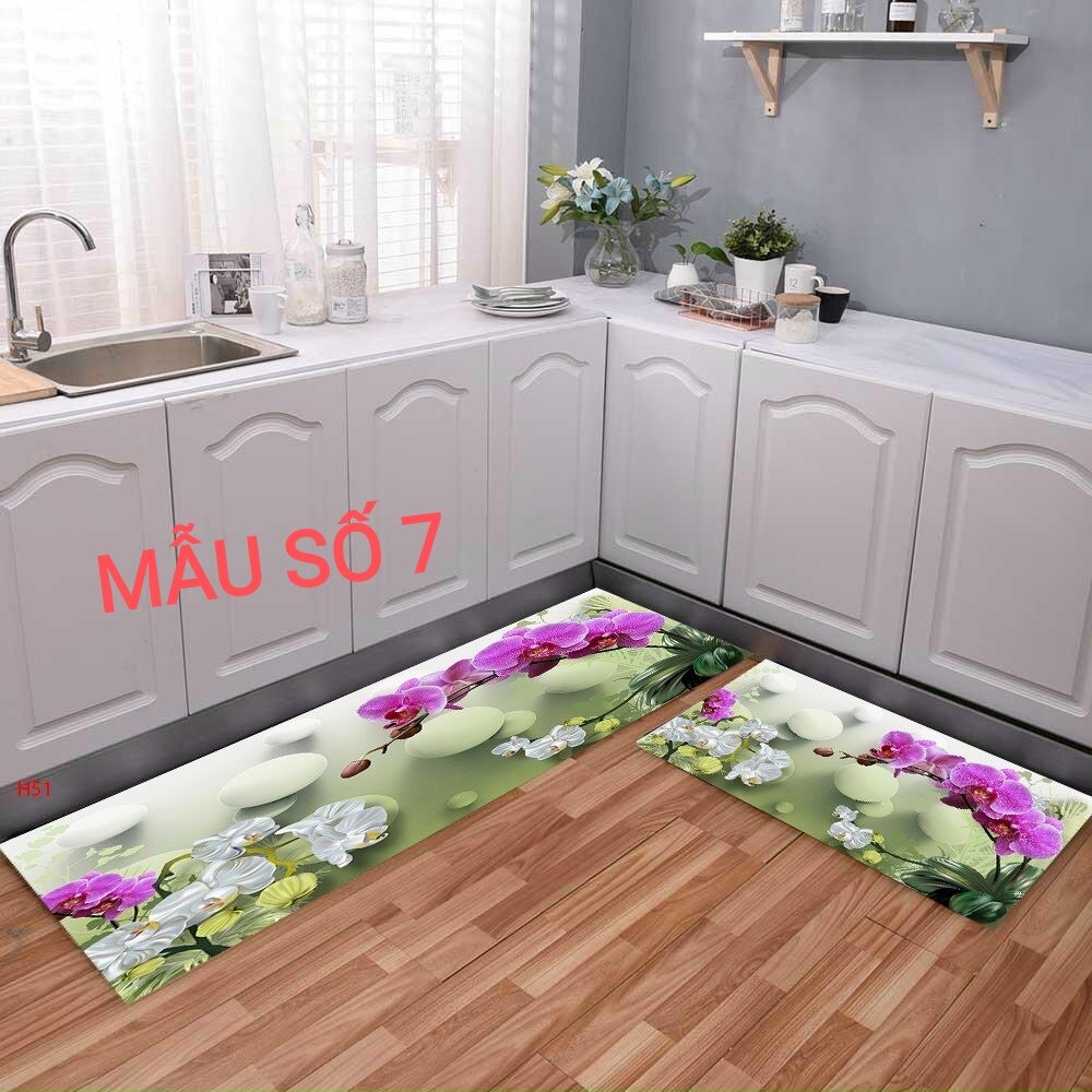 2 THẢM 3D TRẢI SÀN BẾP CHỐNG TRƠN TRƯỢT SIÊU THẤM ( GIAO MẪU NGẪU NHIÊN)