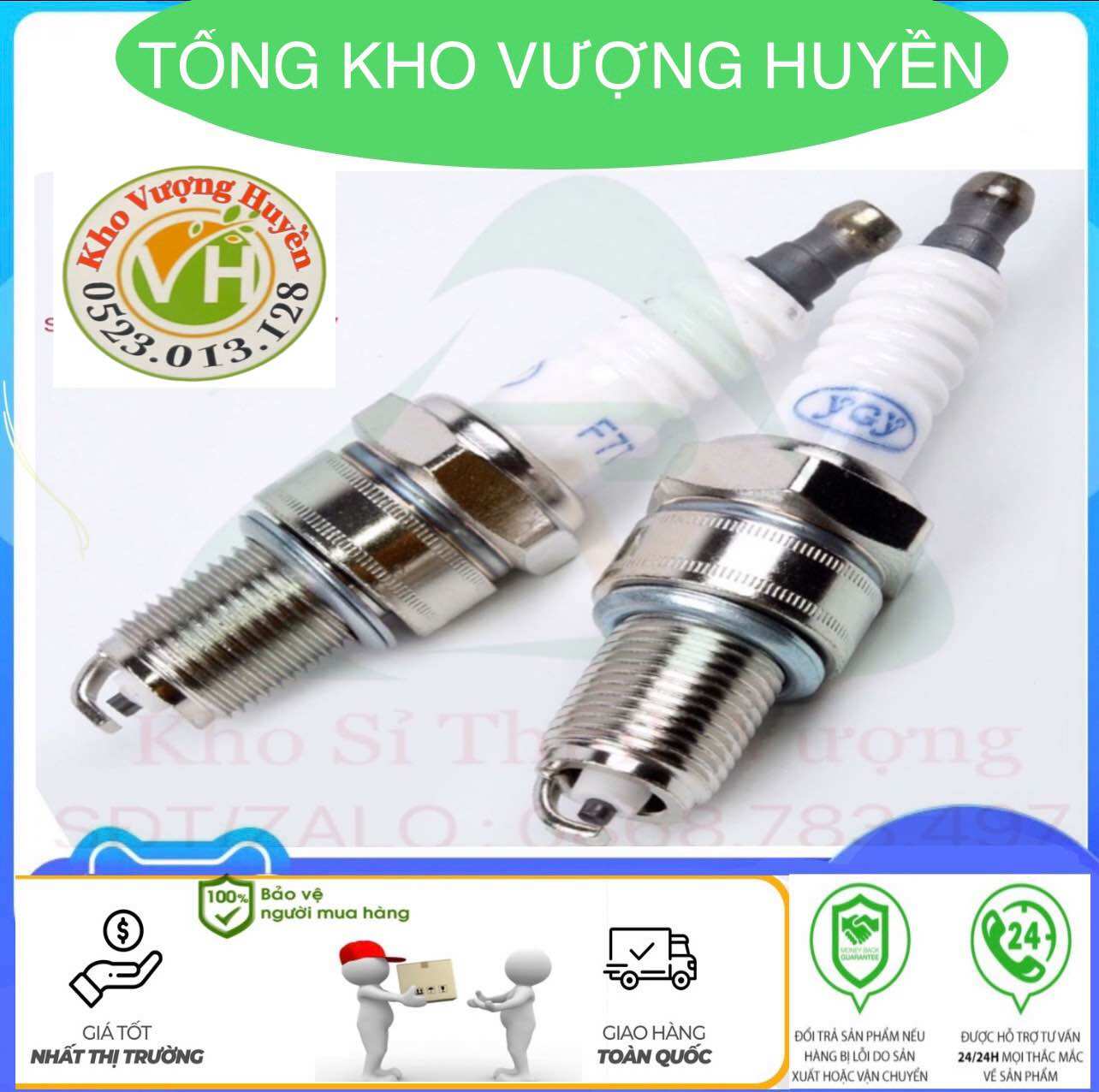 Bugi Buri máy xăng đầu nổ 5.5 / 6.5 HP (Phụ tùng máy xăng)