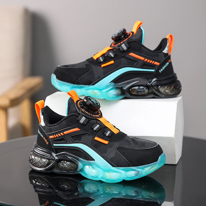 Cha Mẹ-Con Không Buộc Núm Giày Unisex Da Thoáng Khí Trên Chạy Bộ Với Đế Ngoài Eva Cho Bé Trai Và Bé Gái 7-13 Tuổi