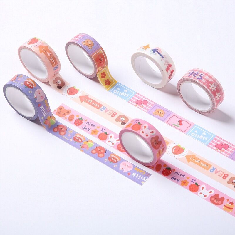 Cuộn băng dính washi tape trang trí sổ dễ thương 06