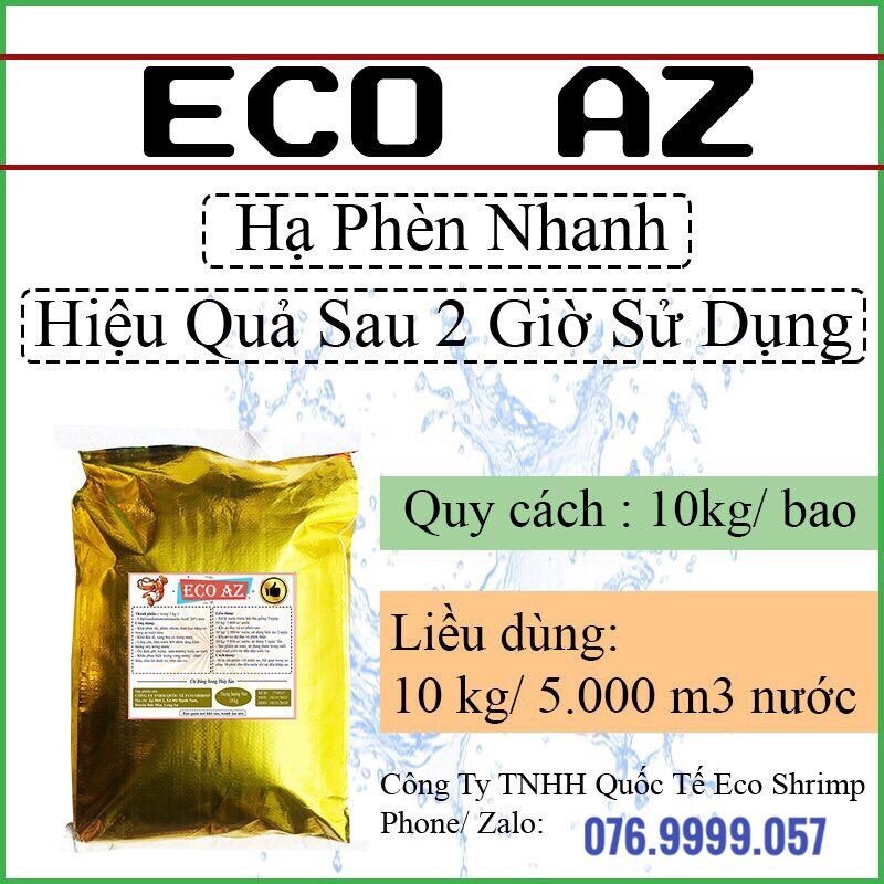 Siêu hạ phèn , khử độc , lắng cặn nhanh ao nuôi tôm / cá . eco az bao 10kg