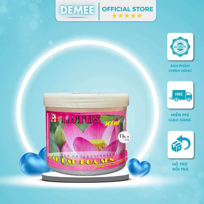 Kem Ủ Tóc Hoa Sen LoTus Phục Hồi Tóc Hư Tổn 500ML & 1000ML