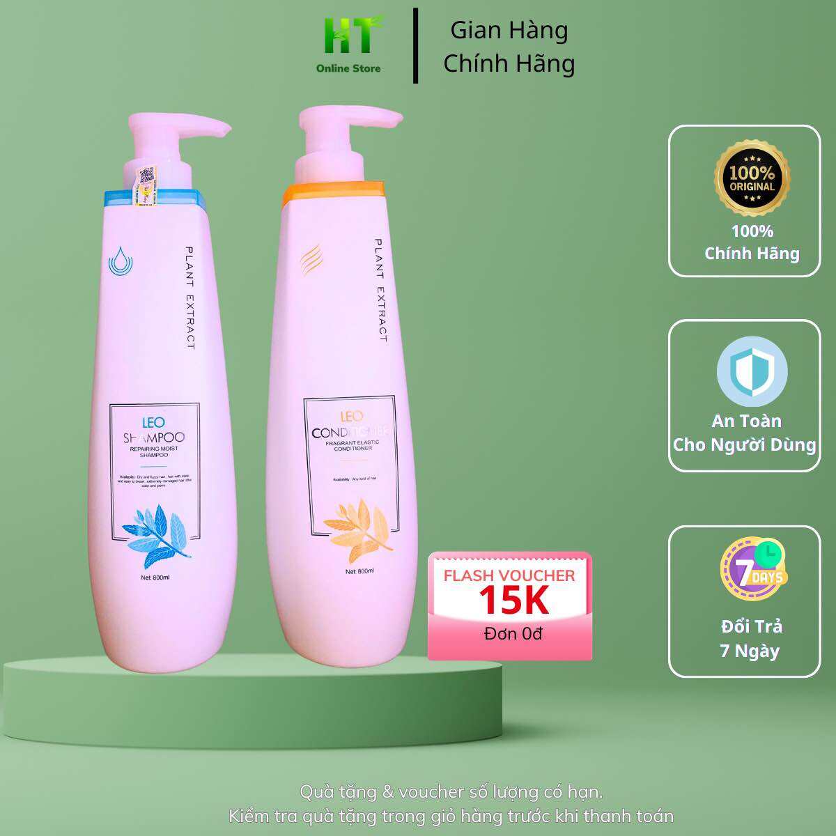 CHÍNH HÃNG Cặp dầu gội xả phục hồi tóc hư tổn siêu mềm mượt tóc LEO PROSEE 800ml