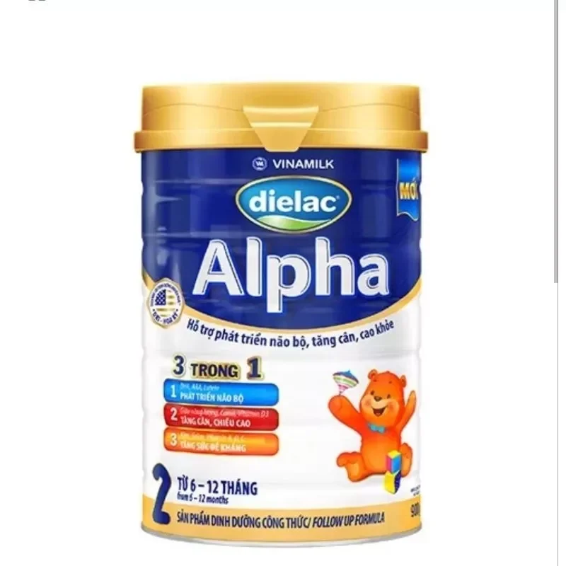 Sữa bột Dielac Alpha 2 - lon 900g (cho trẻ từ 6 - 12 tháng tuổi)