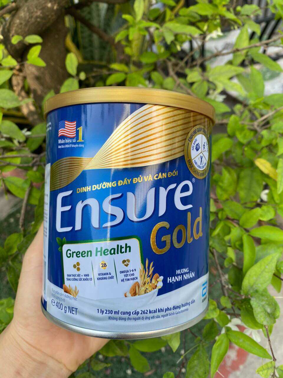 Lon sữa ensure gold 400g vị hạnh nhân date 29/8/2024
