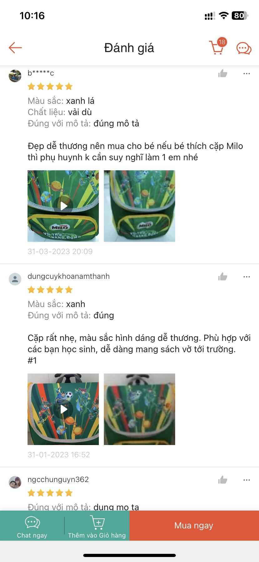 BALO MILO SIÊU ĐẸP SIÊU XIN - QUÀ TẶNG TỪ MILO