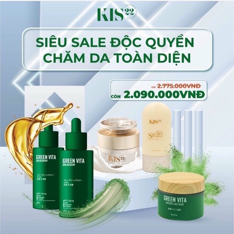 Combo tái tạo và phục hồi da kis22