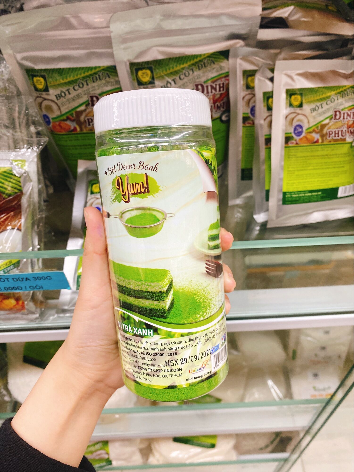 Bột decor bánh vị trà xanh 300gr